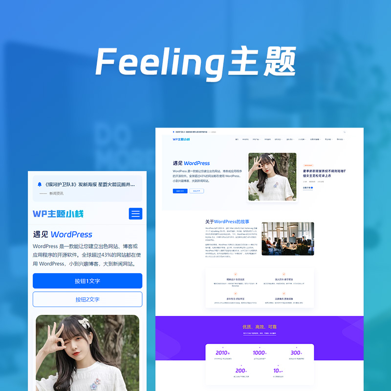 Feeling主题：全新的通用响应式WordPress企业主题-不止主题