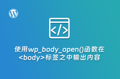 WordPress主题开发：使用wp_body_open()函数在body标签之中输出内容-WP主题随想