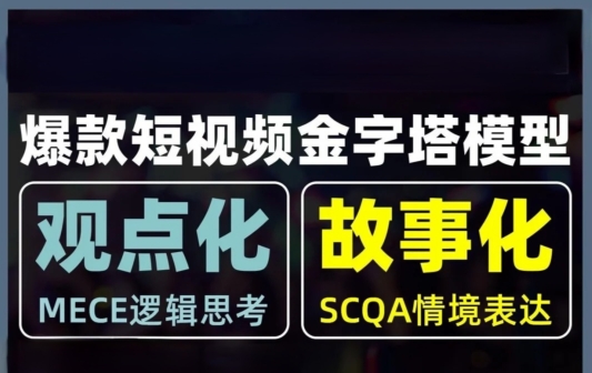 爆款短视频金字塔模型解读-素材快跑